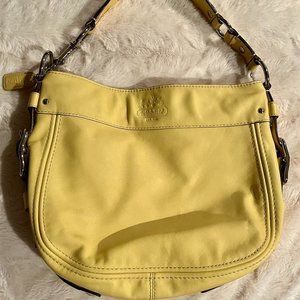Coach yellow shoulder bag pristine condition